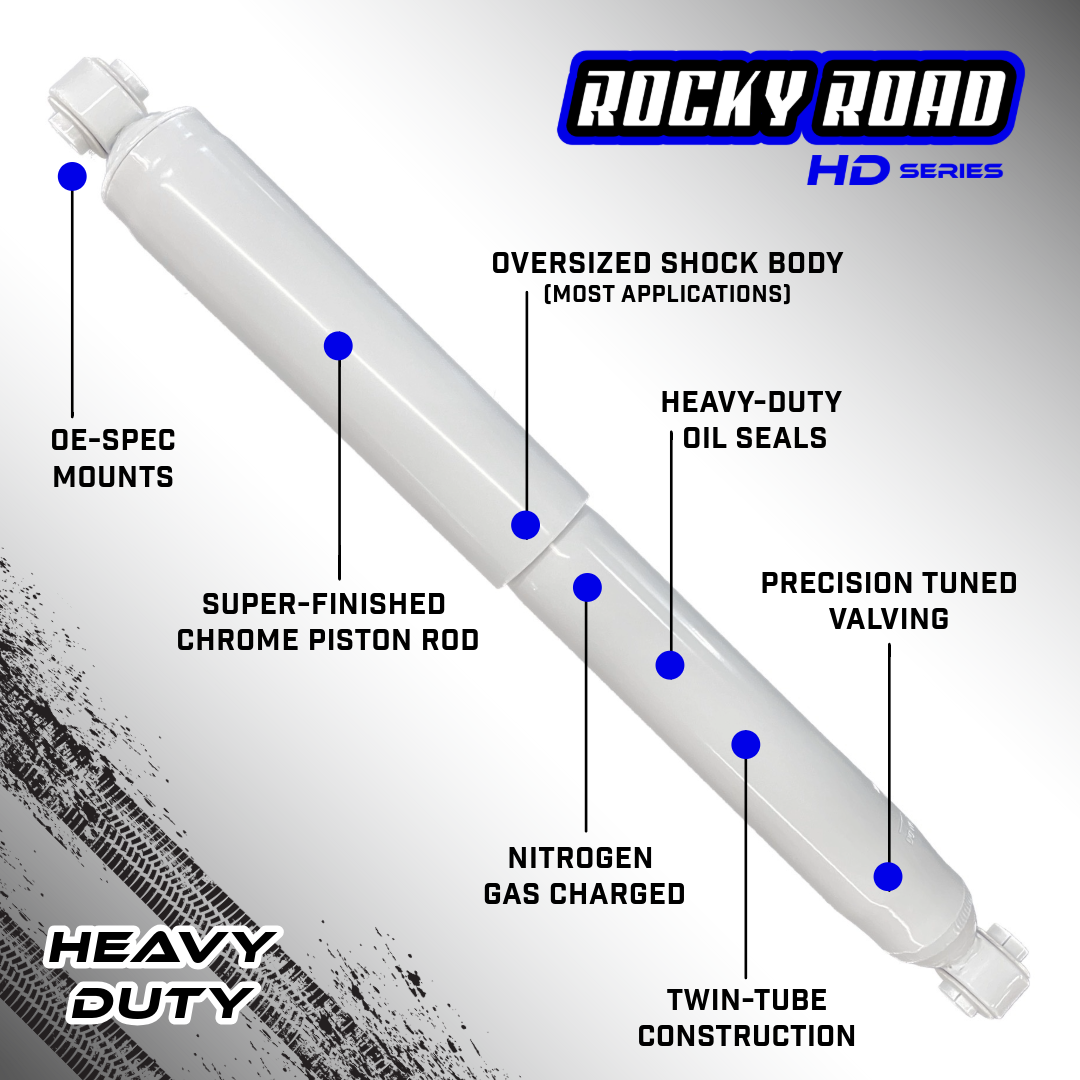 Rocky Road HD Shocks (Set of 4) for 2017-2026 Ford F250 F350 Super Duty 4x4