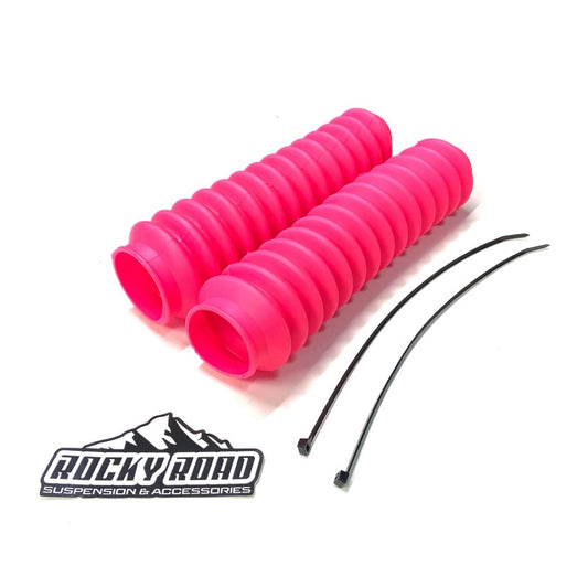 Rocky Road PINK 2” x 11” Universal Shock Absorber Dust Boots Covers (PAIR)