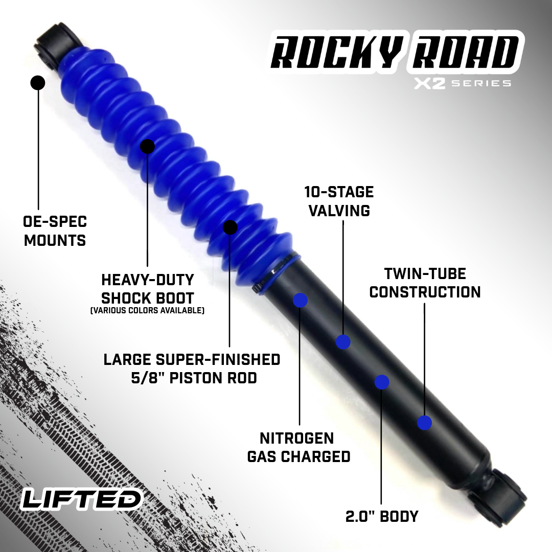 Rocky Road X2 Front Shock 3-4” for 2005-2024 Ford F250 F350 F450 F550 4x4