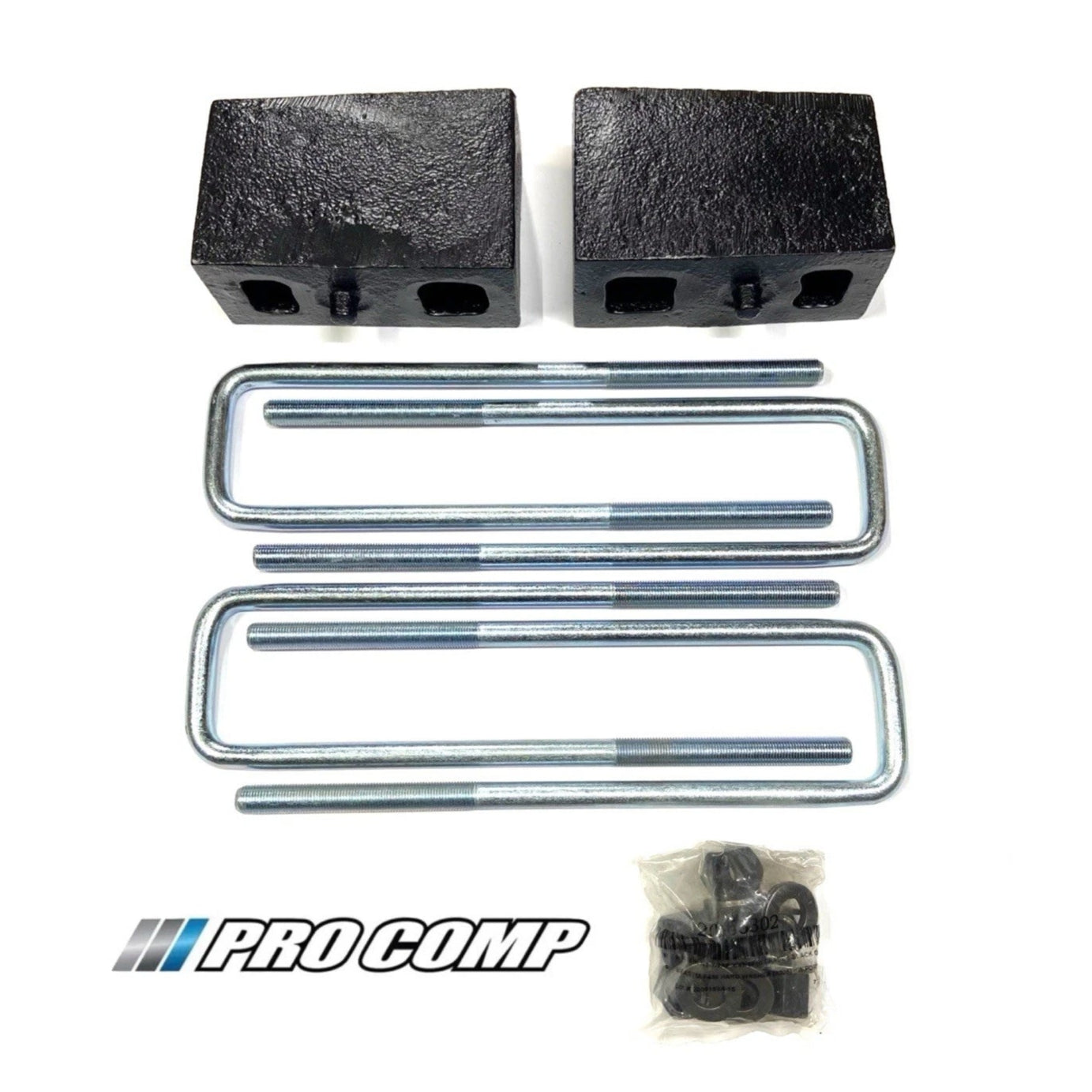 Pro Comp 4” Rear Lift Blocks w/ U-Bolts for 2007-2013 Silverado Sierra 1500