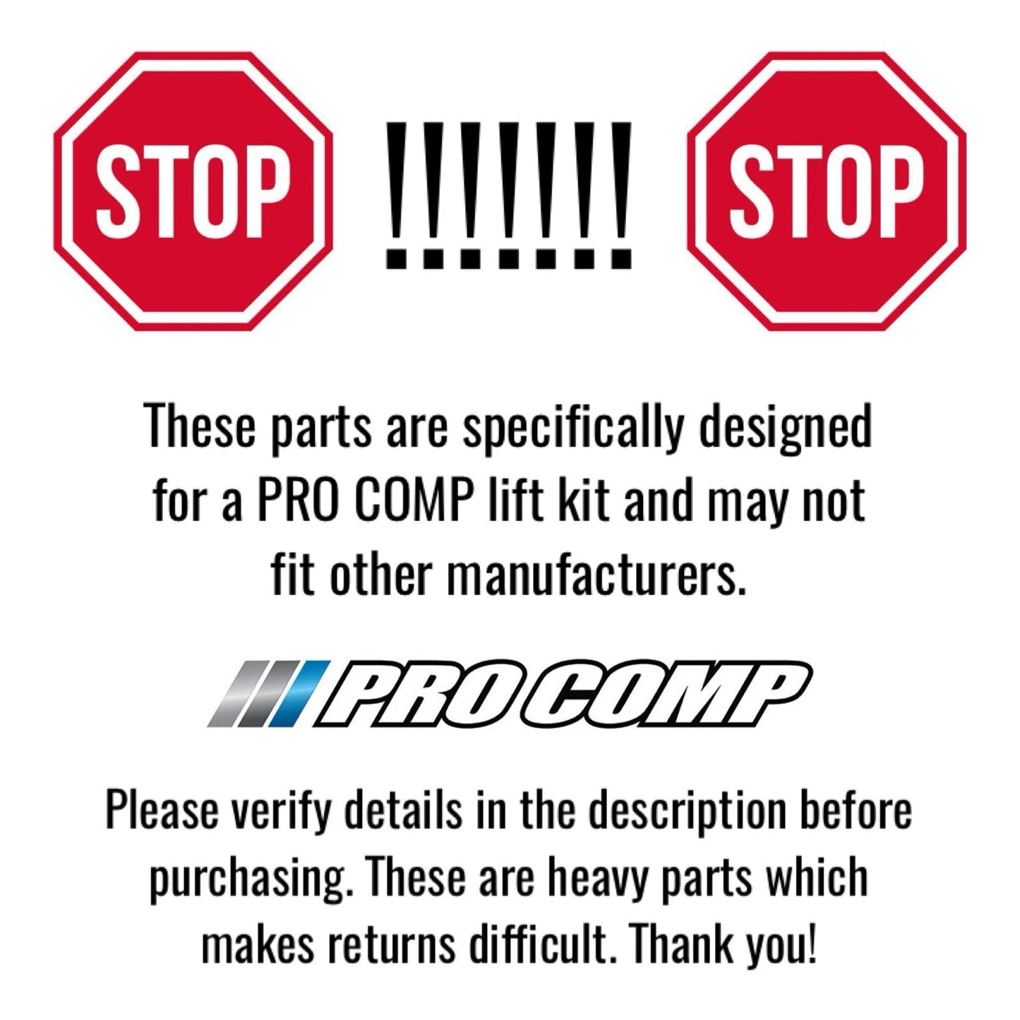 Pro Comp 6” LIFT Front Steering Knuckles (2) for 2005-2014 Toyota Hilux