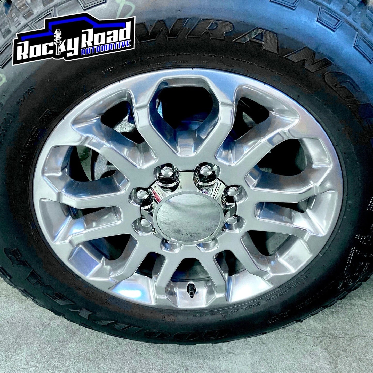 Chrome 7” Wheel Center Hub Caps (4) for 2011-2026 Silverado Sierra 2500HD 3500HD