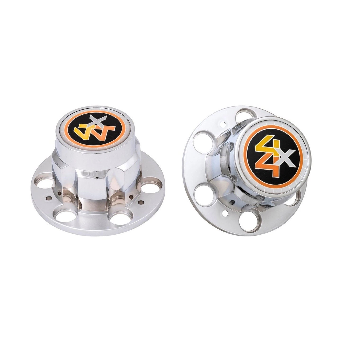 Chrome 4x4 6-Lug Rally Wheel Center Caps (4) for 1968-1991 Chevy GMC Square Body K10 Pickup Blazer Suburban