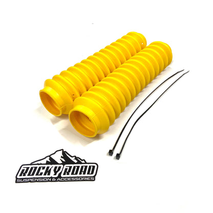 YELLOW 2" x 11" Universal Shock Absorber Dust Boots (PAIR)