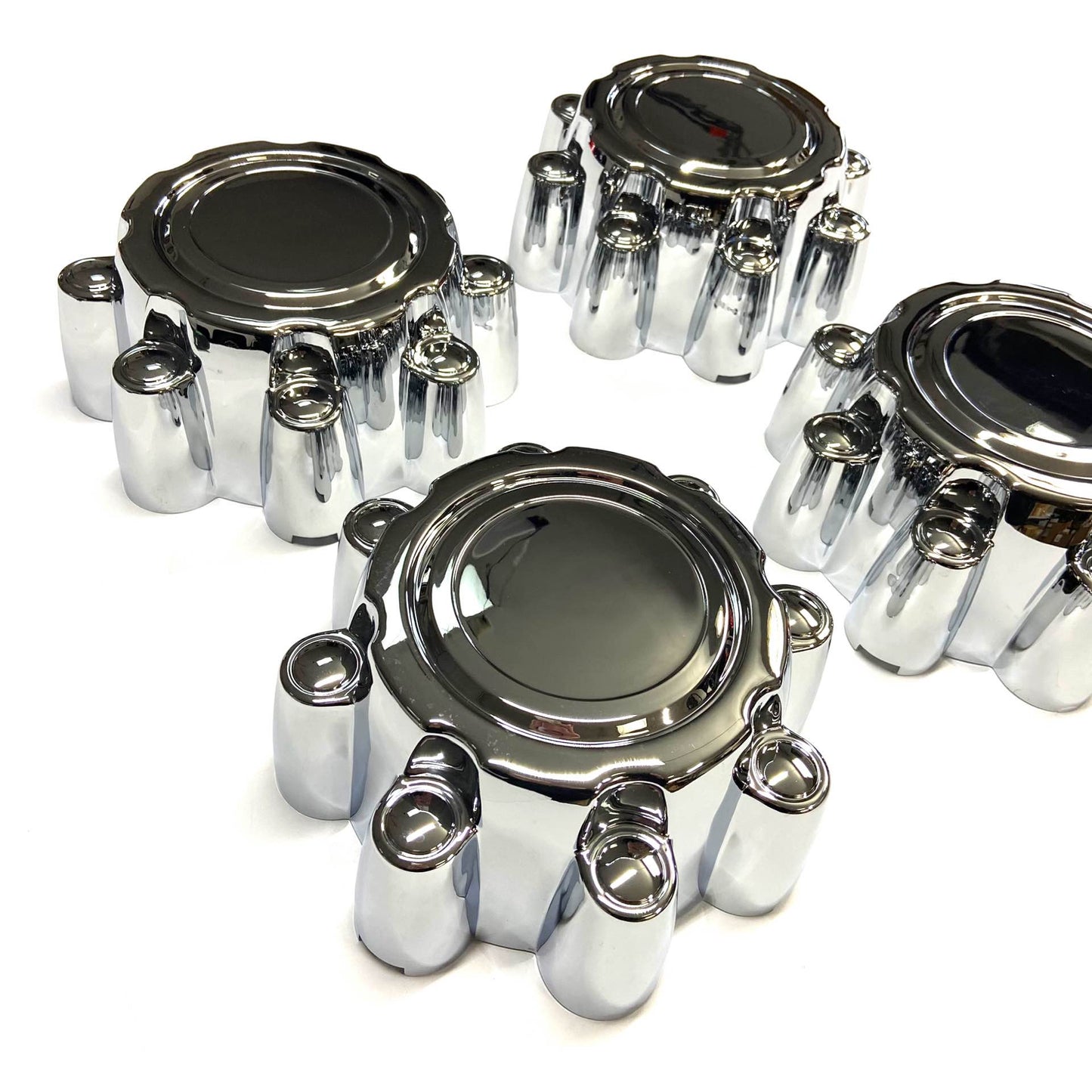 Chrome Center Wheel Hub Caps (Set of 4) for 1999-2004 Ford F250 F350 Excursion 8-Lug SRW