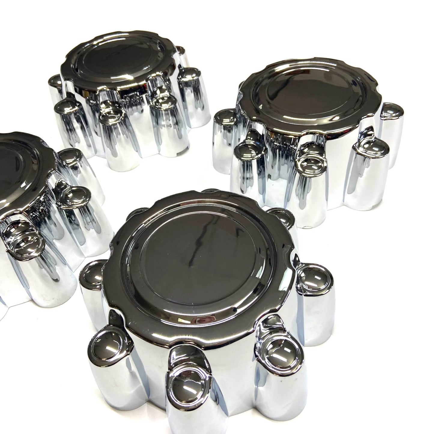 Chrome Center Wheel Hub Caps (Set of 4) for 1999-2004 Ford F250 F350 Excursion 8-Lug SRW