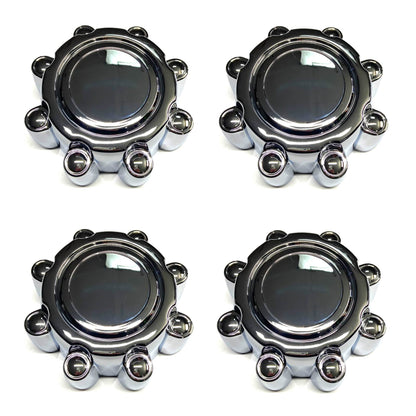 Chrome Center Wheel Hub Caps (Set of 4) for 1999-2004 Ford F250 F350 Excursion 8-Lug SRW
