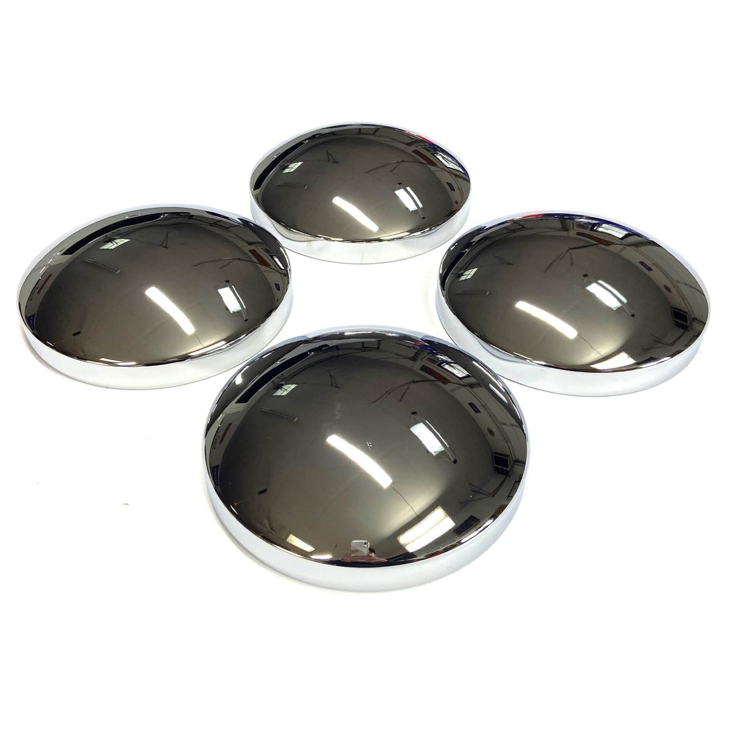 Chrome 9” Baby Moon Center Wheel Hub Caps (Set of 4) Universal, Classic, STEEL Hubcaps
