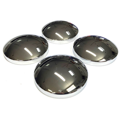 Chrome 9” Baby Moon Center Wheel Hub Caps (Set of 4) Universal, Classic, STEEL Hubcaps