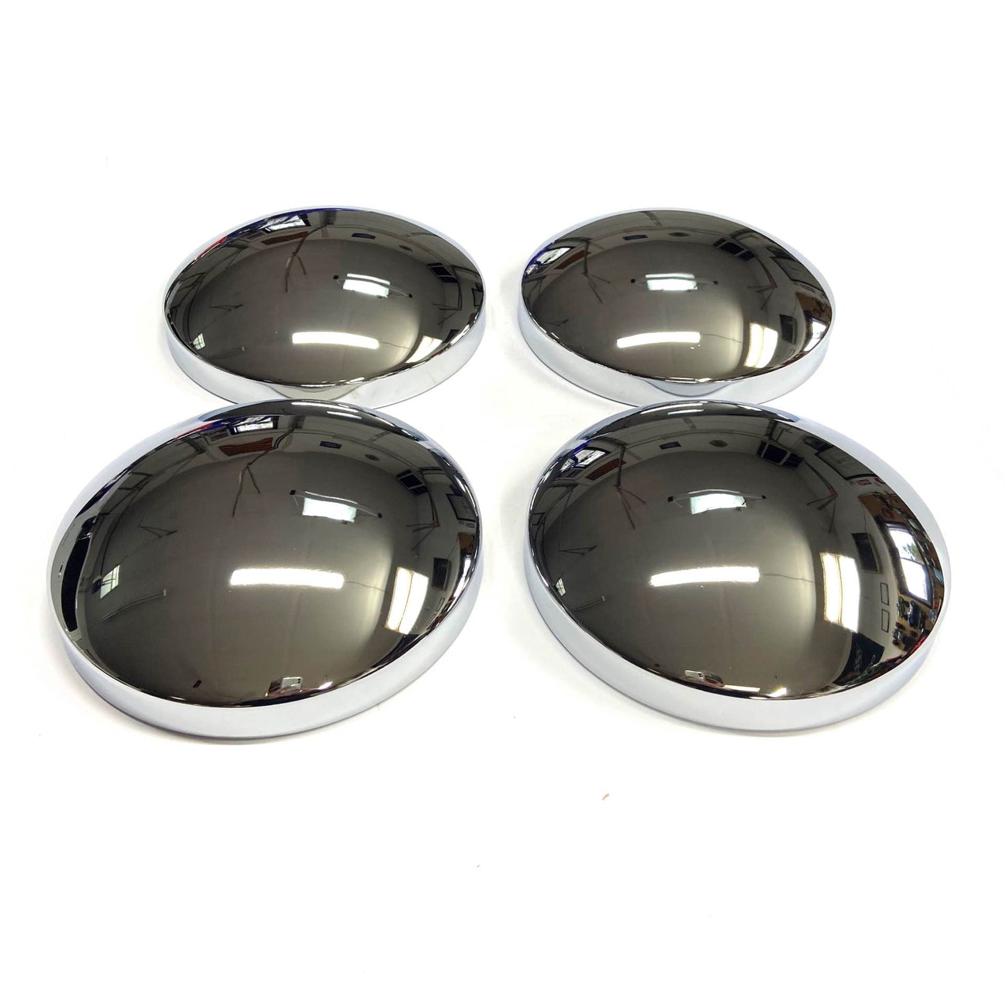 Chrome 9” Baby Moon Center Wheel Hub Caps (Set of 4) Universal, Classic, STEEL Hubcaps