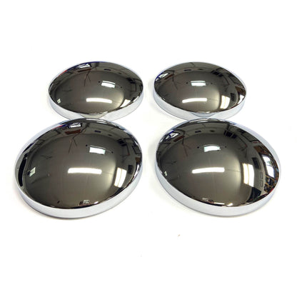 Chrome 9” Baby Moon Center Wheel Hub Caps (Set of 4) Universal, Classic, STEEL Hubcaps