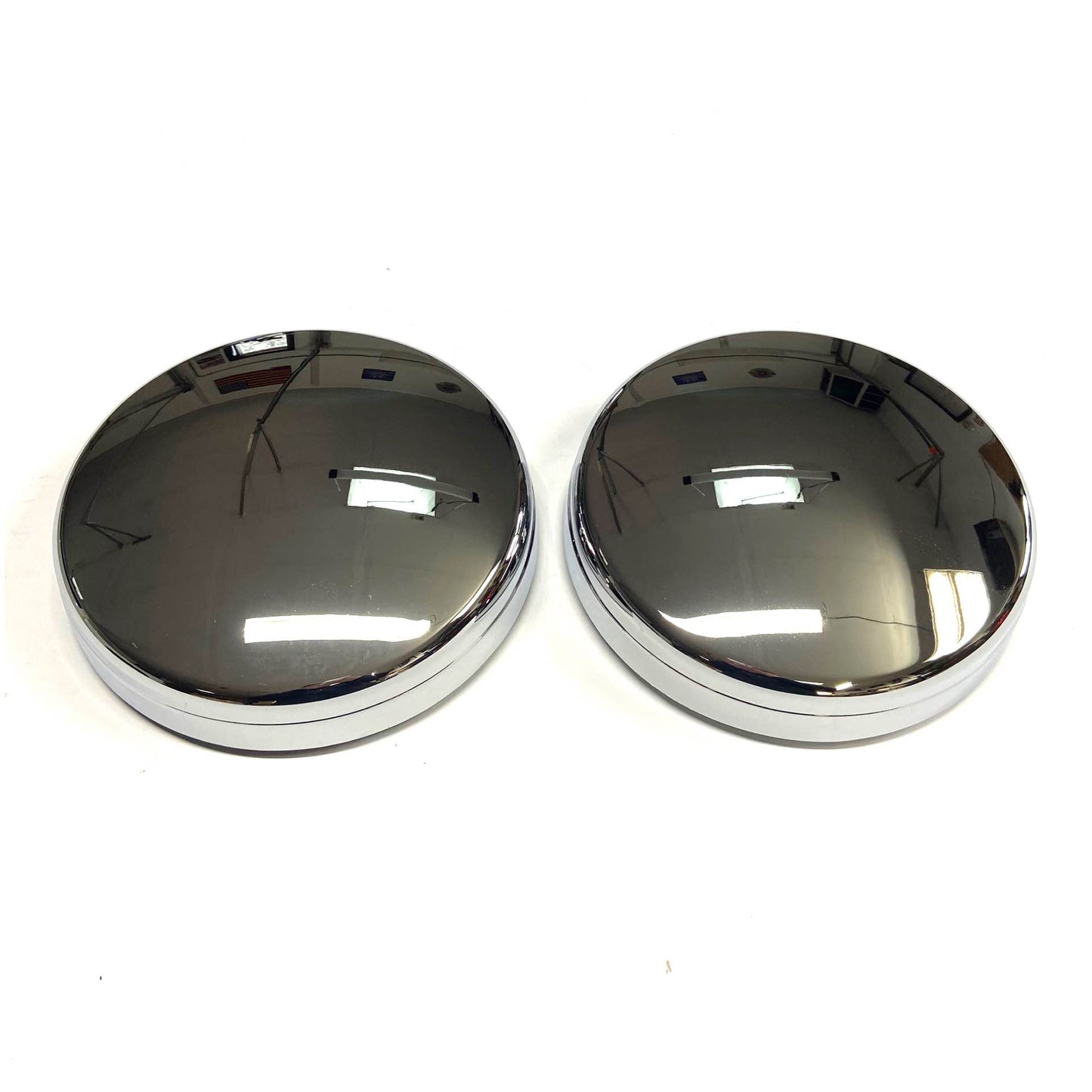 Chrome Front Center Wheel Hub Caps (2) for 2003-2018 RAM 3500 Dually w/ Steel Rims