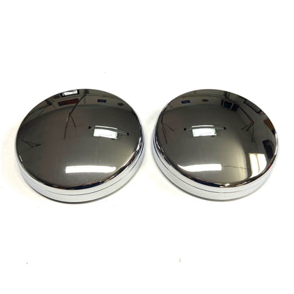 Chrome Front Center Wheel Hub Caps (2) for 2003-2018 RAM 3500 Dually w/ Steel Rims