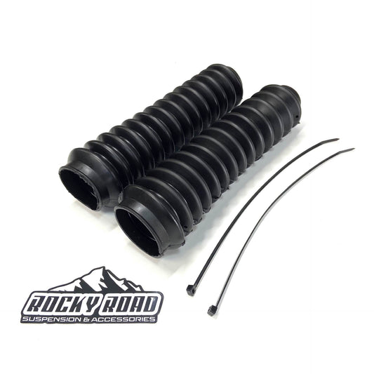 BLACK 2" x11" Universal Shock Absorber Dust Boots (PAIR)