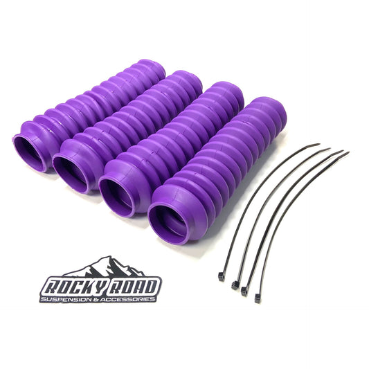 PURPLE 2" x 11" Universal Shock Absorber Dust Boots (Set of 4)