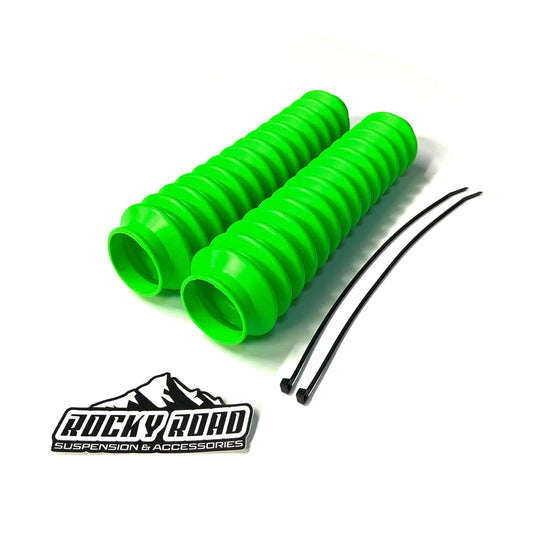 LIME GREEN Universal 2” x 11” Shock Absorber Dust Boots Covers (PAIR)