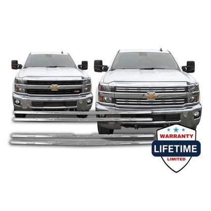 Chrome Snap On Grille Overlay 4pc Trim Kit for 2015-2019 Silverado 2500HD 3500HD