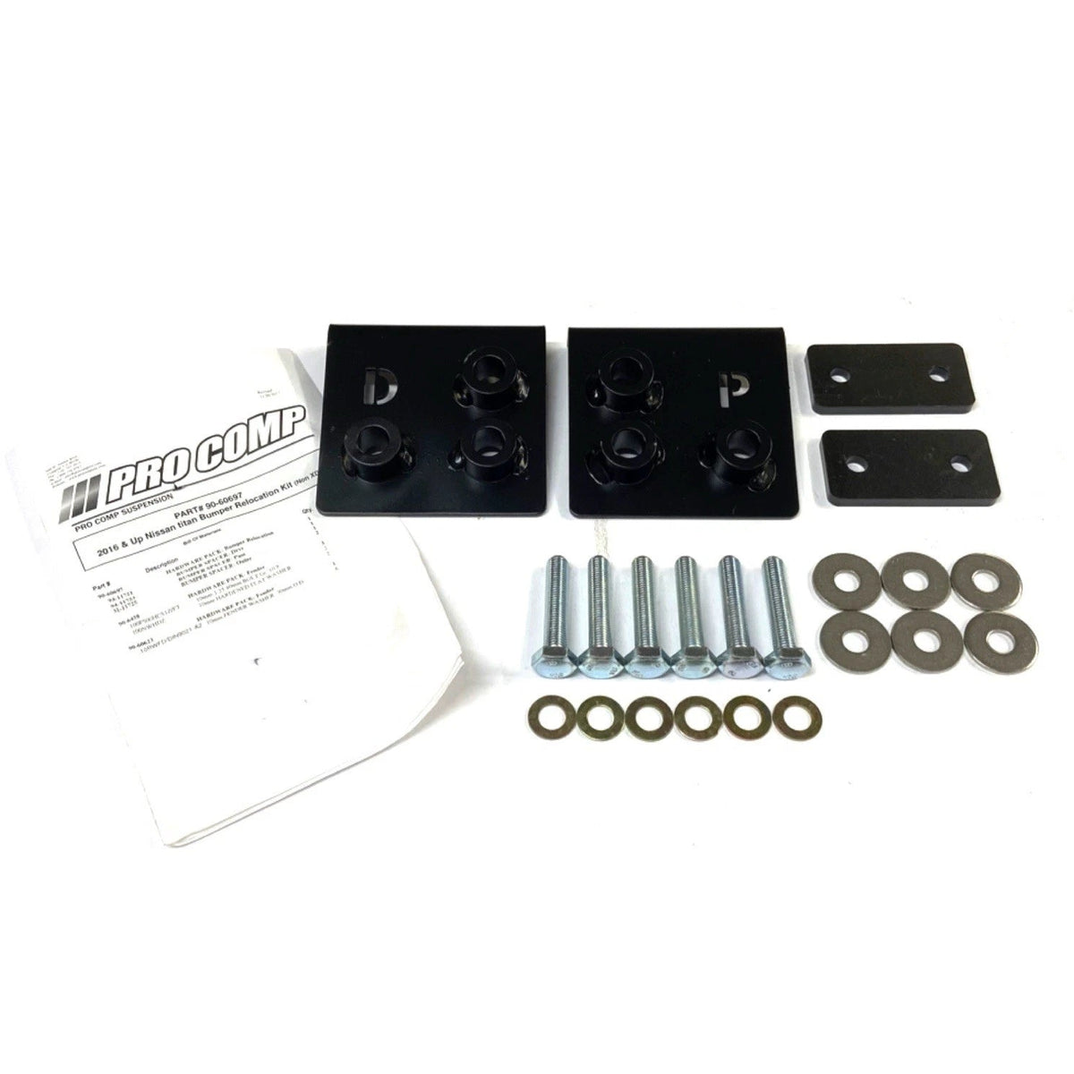 Pro Comp Front Bumper Spacer Extension Relocation Kit for 2016-2024 Nissan Titan