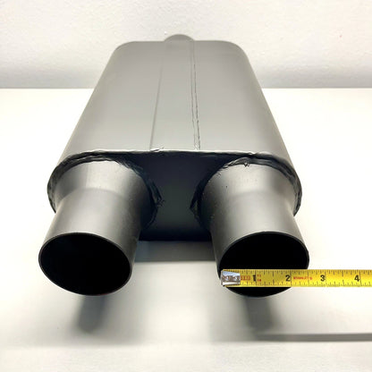 SpeedFX Performance Exhaust Muffler 3” Single Inlet w/ Dual 2.5” Outlet