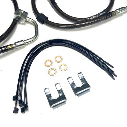 Rubicon Express Extended Front SS Brake Lines for Jeep Gladiator JT Wrangler JL