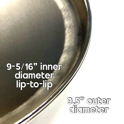 Chrome 9.5” Baby Moon Center Wheel Hub Cap - Universal, Classic, Push-On, STEEL