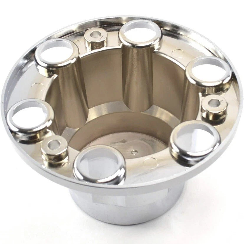 Chrome 6-Lug CLOSED Rally Wheel Center Caps (4) for 1968-1991 Chevy GMC Square Body K10 Pickup Blazer Suburban