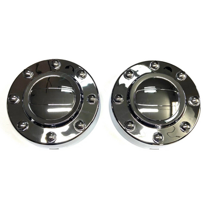 Chrome Front Center Caps (2) for 2011-2018 RAM 3500 Dually w/ 17” Aluminum Wheels