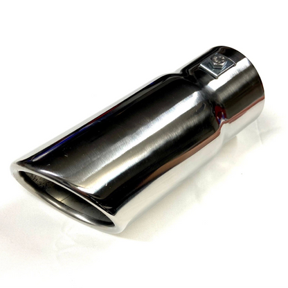 Universal Stainless Steel Exhaust Tip 1.5-2” Inlet, 2.75” Outlet, 6.5” Length