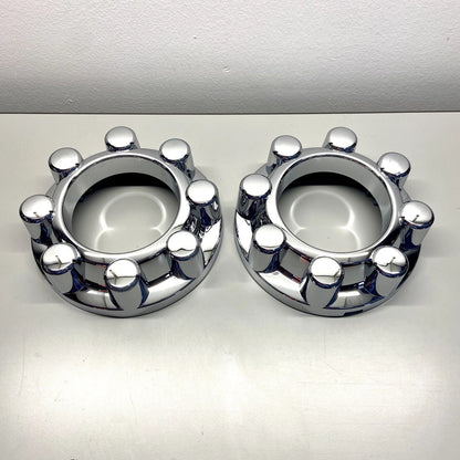 2 Front Chrome Center Wheel Open Hub Caps for 2017-2025 Ford F250 F350 Super Duty 4WD