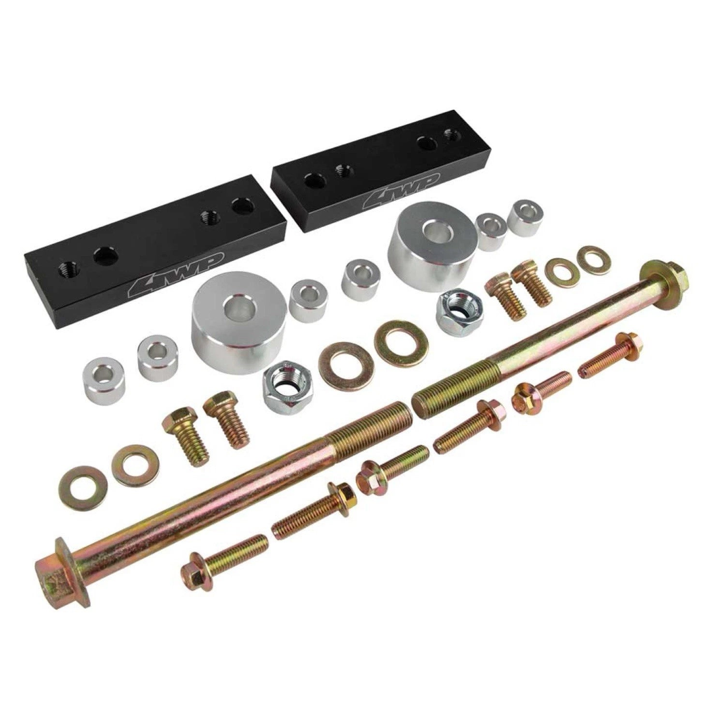 4WP Sway Bar Drop Brackets Diff Spacer Kit for 2005-2023 Tacoma w/ 2-4 ...