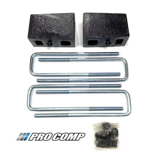 Pro Comp 4” Rear Lift Blocks w/ U-Bolts for 2007-2013 Silverado Sierra 1500