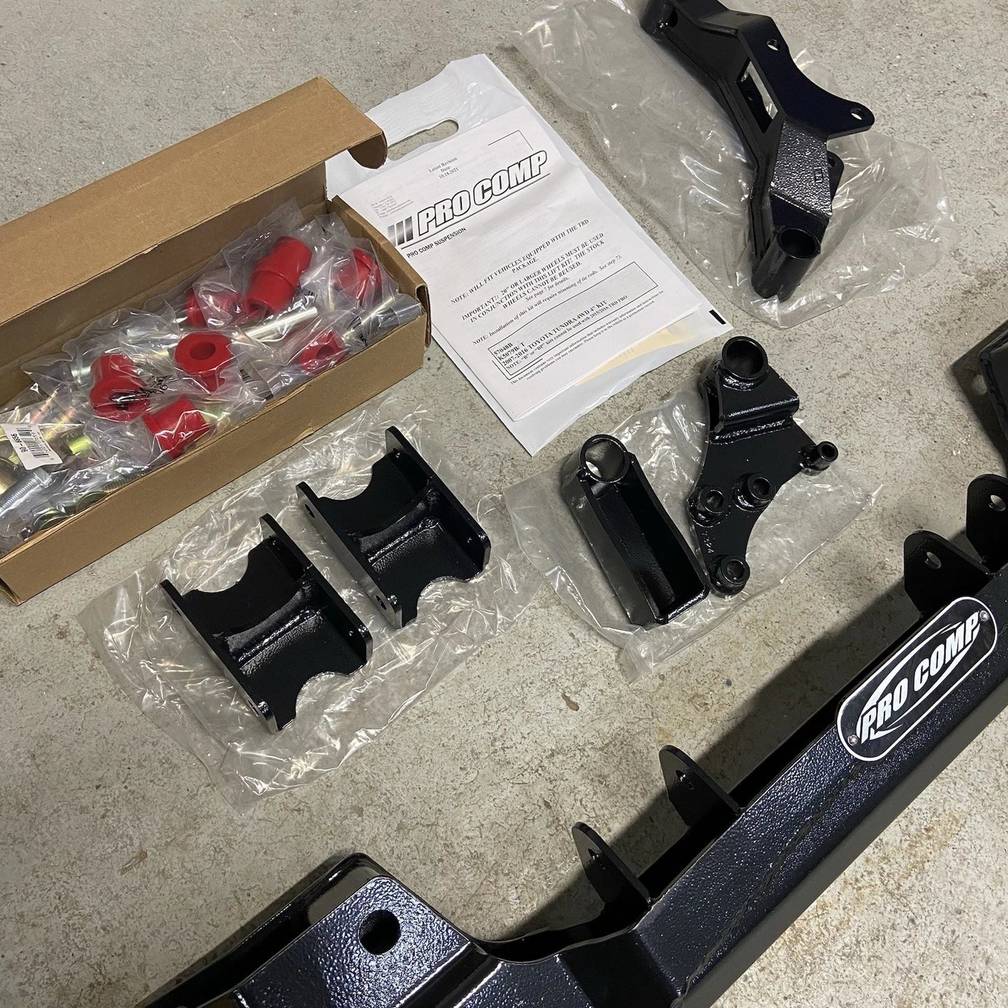 Pro Comp 57048B-1 Front Crossmember 4” Lift Box 1 for 2007-2021 Toyota Tundra
