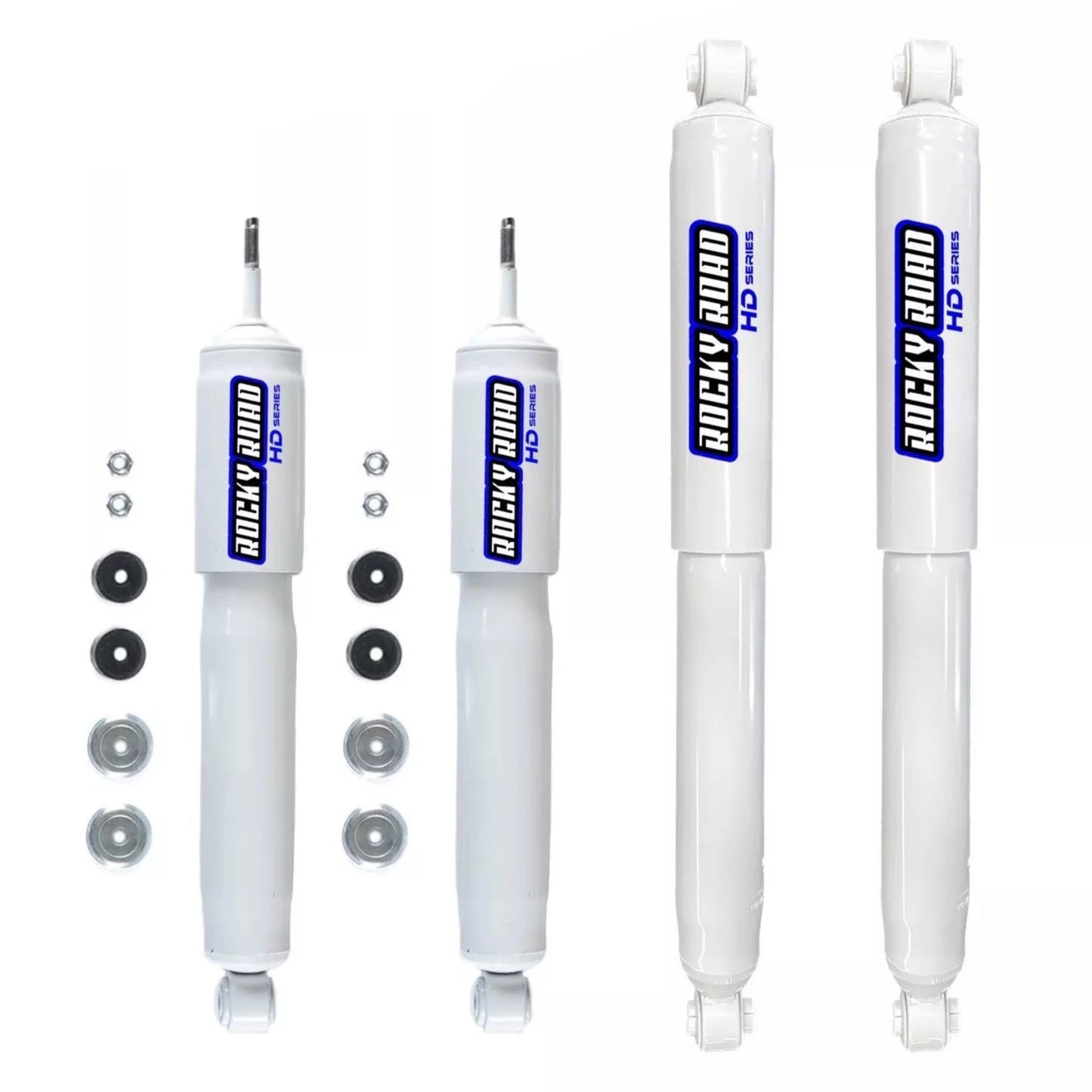 Rocky Road HD Shocks (Set of 4) for 1999-2010 Silverado Sierra 1500HD 2500HD 3500HD