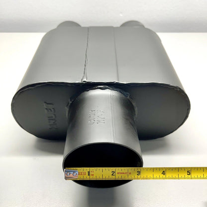 SpeedFX Performance Exhaust Muffler 3” Single Inlet w/ Dual 2.5” Outlet Shorty