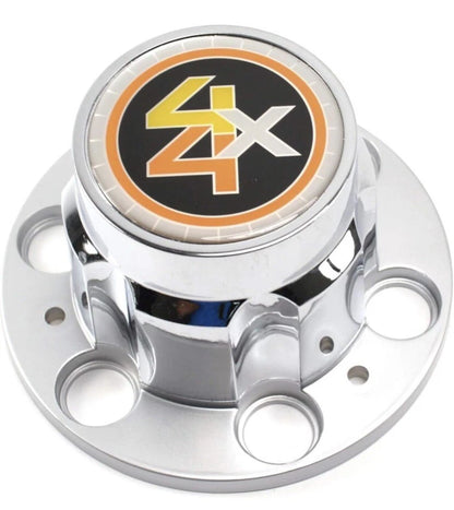 Chrome 6-Lug CLOSED Rally Wheel Center Caps (4) for 1968-1991 Chevy GMC Square Body K10 Pickup Blazer Suburban