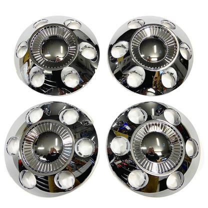 Chrome Replica Center Hub Caps (Set of 4) for 2008 Ford F150 Harley Davidson Edition