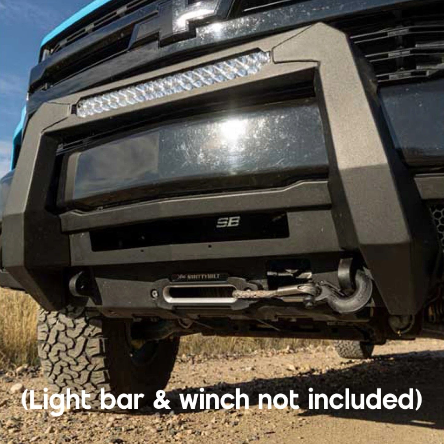 Smittybilt Hidden Winch Front Bumper Plate & Bar for 2019-2021 Silverado 1500