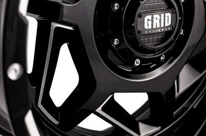 22x12 Grid Wheels GD14 6x5.5, 6x5.31 Gloss Black Milled -44mm Offset