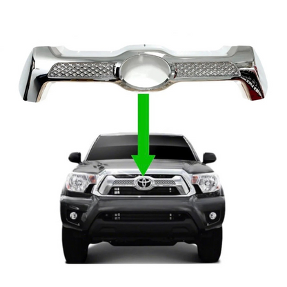 Chrome Front Grille Overlay Insert for 2012-2015 Toyota Tacoma