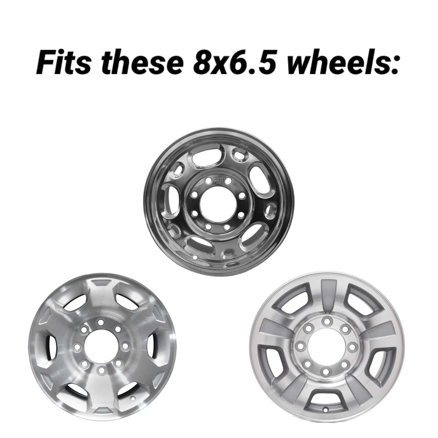 Chrome Wheel Center Hub Caps (4) for 2007-2010 Silverado Sierra Suburban 2500HD 3500HD