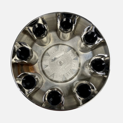 Chrome Wheel Center Hub Caps (4) for 2007-2010 Silverado Sierra Suburban 2500HD 3500HD