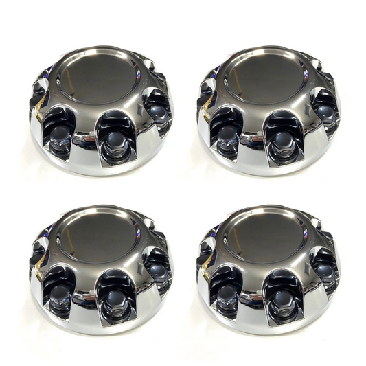 Chrome Wheel Center Hub Caps (4) for 2007-2010 Silverado Sierra Suburban 2500HD 3500HD
