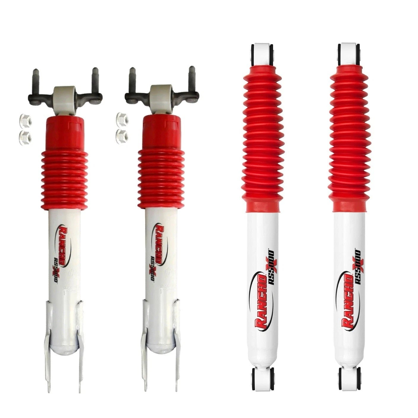 Rancho RS5000X Shocks (4) for 2011-2026 Silverado Sierra 2500HD 3500HD w/ 1-3" Front Level