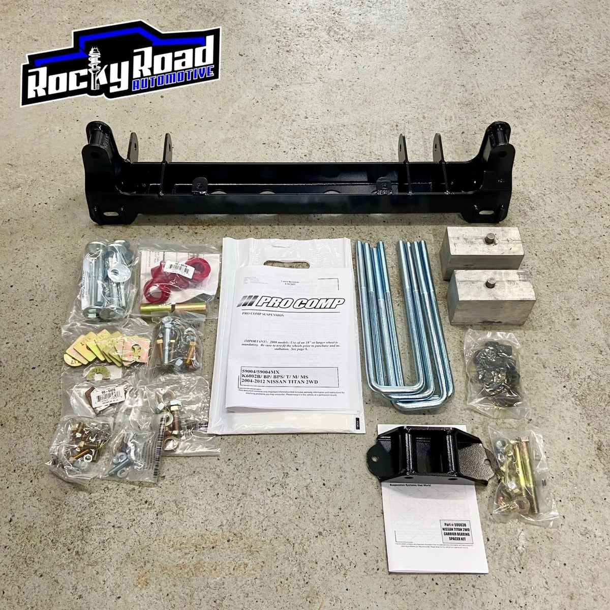 Pro Comp 6” Lift Front Crossmember Box 59004B-1 for 2004-2015 Nissan Titan 2wd