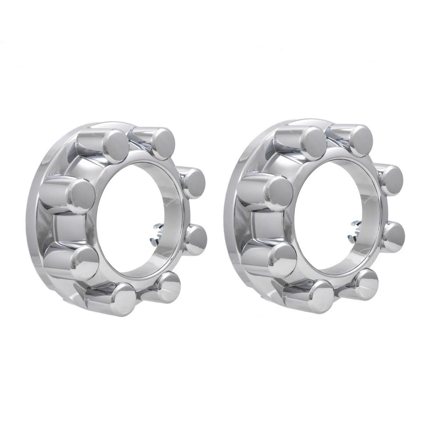 2 Front Chrome Center Wheel Open Hub Caps for 2017-2025 Ford F250 F350 Super Duty 4WD