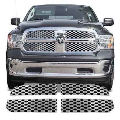 Chrome Snap On Grille Overlay 4pc Trim Kit for 2013-2018 RAM 1500 / Classic