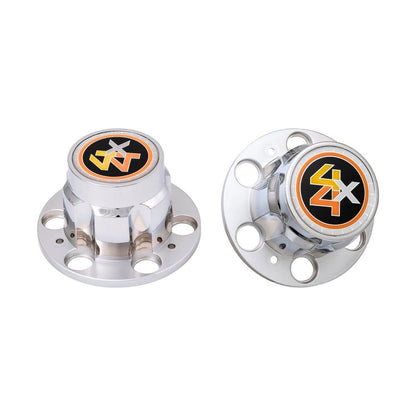 Chrome 4x4 6-Lug Rally Wheel Center Caps (4) for 1968-1991 Chevy GMC Square Body K10 Pickup Blazer Suburban
