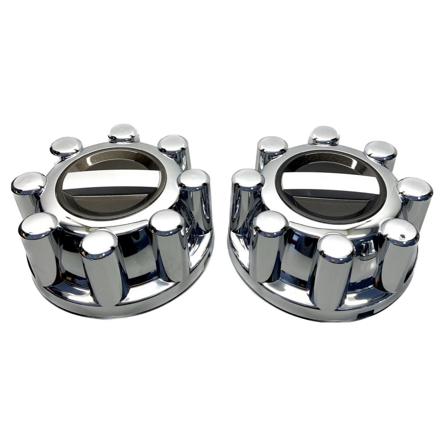 2 Rear Chrome 3.75" Center Wheel Hub Caps for 2017-2025 Ford F250 F350 Super Duty