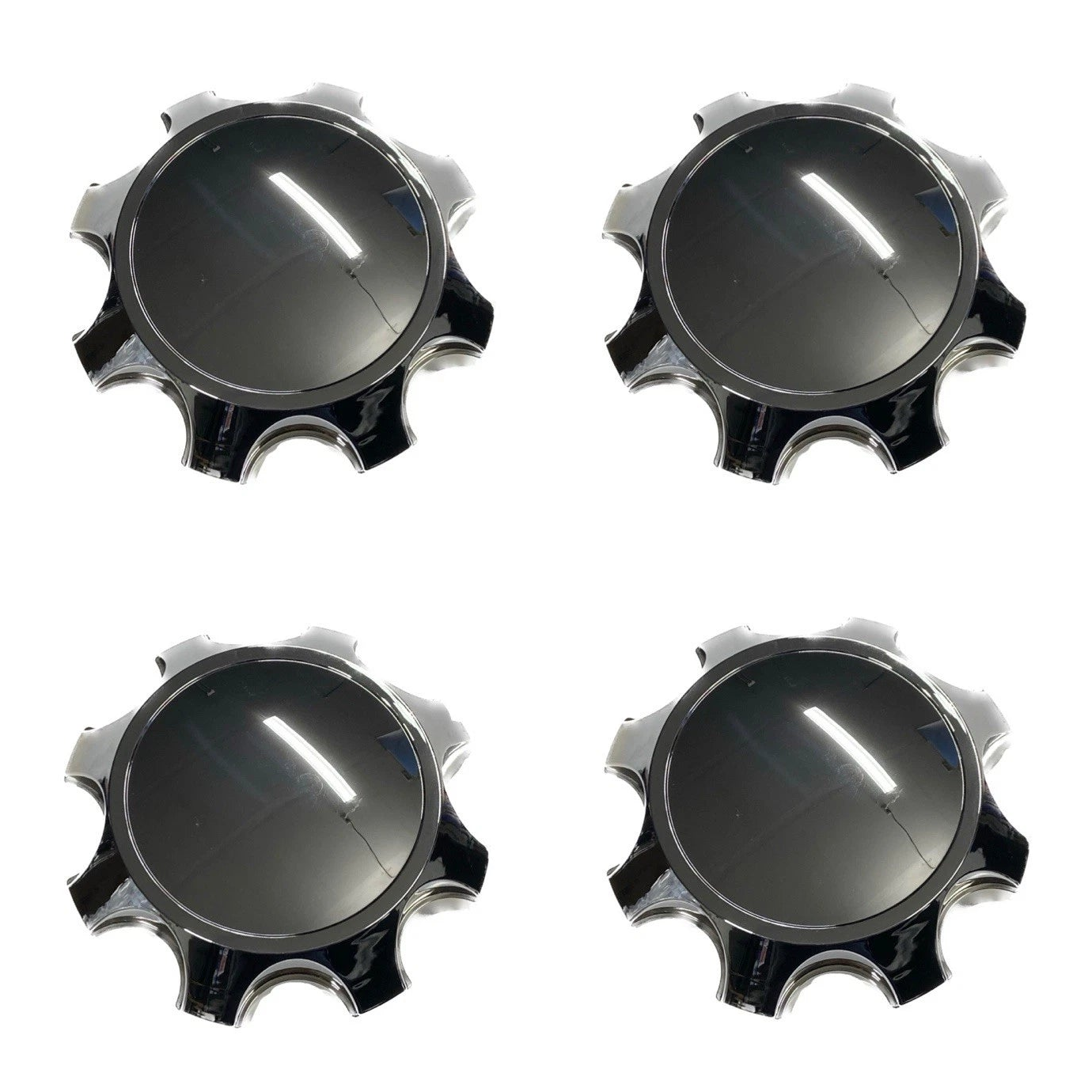 Chrome 7” Wheel Center Hub Caps (4) for 2011-2026 Silverado Sierra 2500HD 3500HD