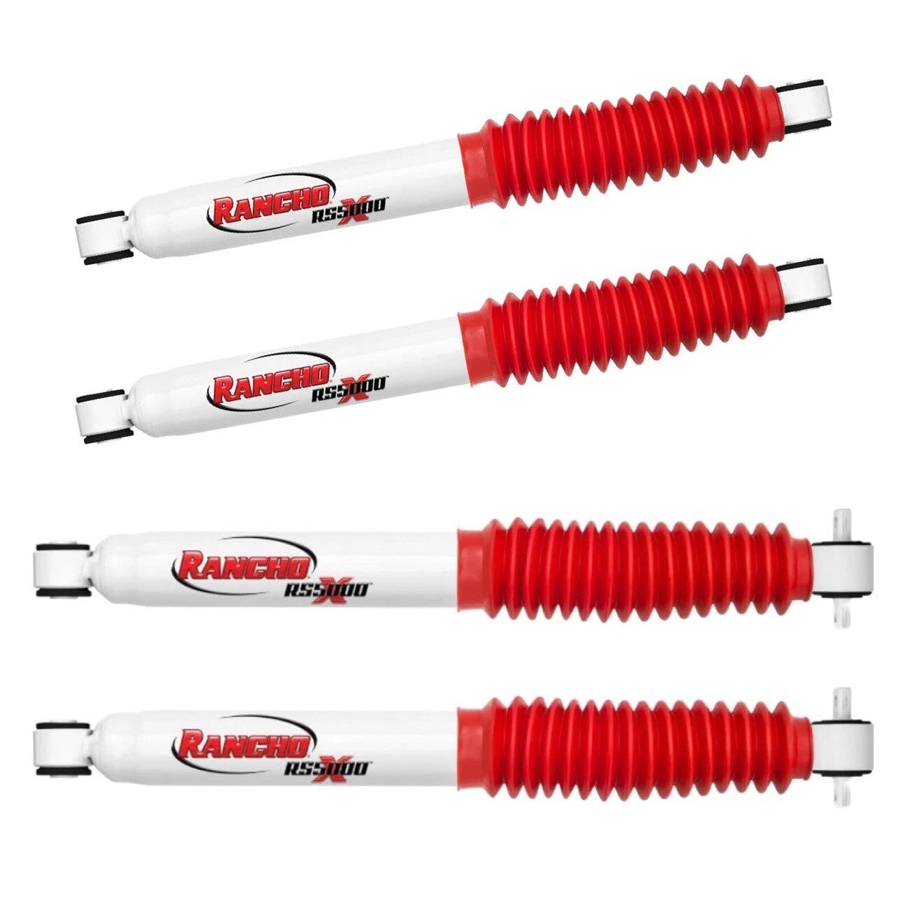 Rancho RS5000X 1-2.5" Front, 0-2.5" Rear Shocks (4) for 1988-1998 K1500 K2500 Pickup 4x4